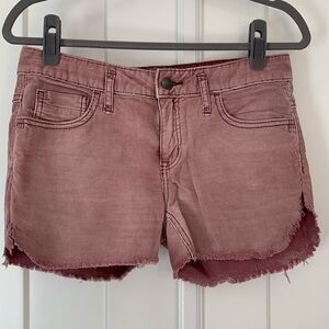 Free People Elena Gilbert Distressed Cut Off Dolphin Hem Corduroy Shorts